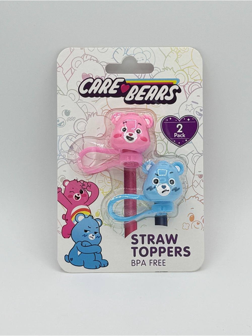 Care Bears Cheer Bear & Wish Bear Straw Toppers